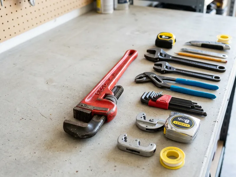 Professional plumbers in Denmark, WI equipped with top-tier tools for residential and commercial plumbing services.